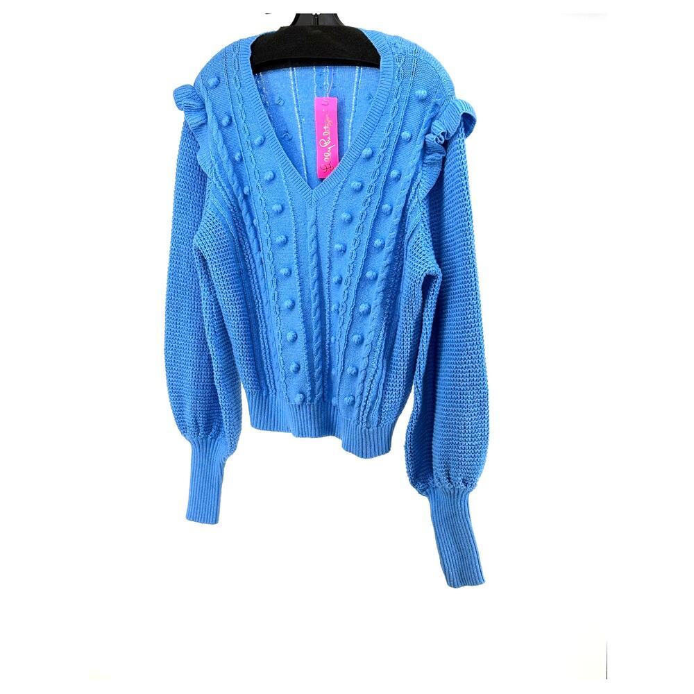 NWT Lily Pulitzer Blue Thistle Pull On Greta Sweater Size XL - Picture 2 of 12